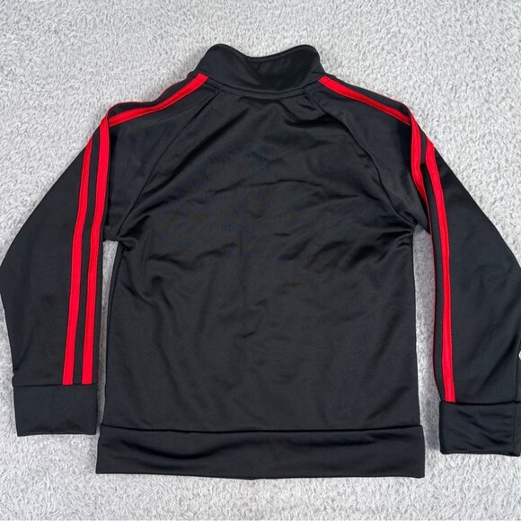 Adidas Youth Athletic Track Jacket Unisex 4T Black/Red Light Comfort Active Wear - Picture 6 of 8